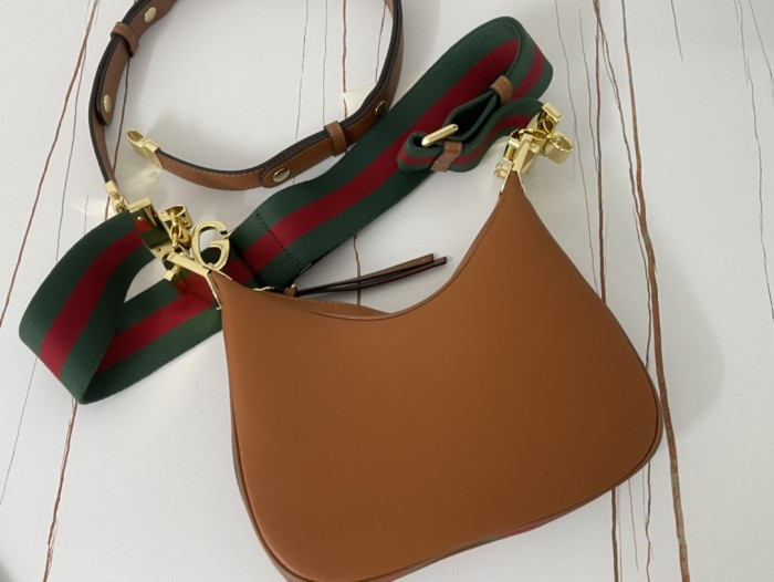 Gucci Womens Bags Shoulder Messenger Bag Luxury Brand Gucci Attache small shoulder bag in camel leather with Original Box 699409 UXWBG 9109