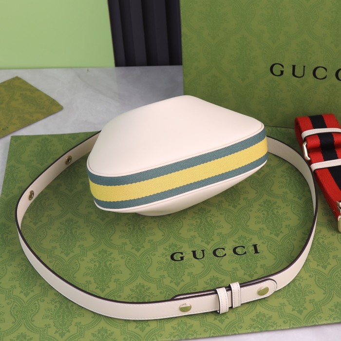 Gucci Womens Bags Shoulder Messenger Bag Luxury Brand Gucci Attache small shoulder bag in white leather with Original Box 699409 UXWBG 9109