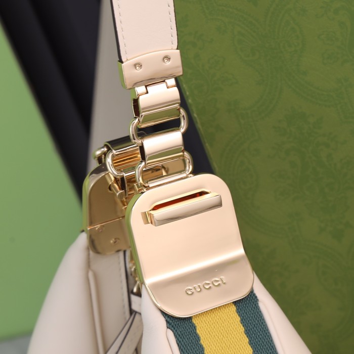 Gucci Womens Bags Shoulder Messenger Bag Luxury Brand Gucci Attache small shoulder bag in white leather with Original Box 699409 UXWBG 9109
