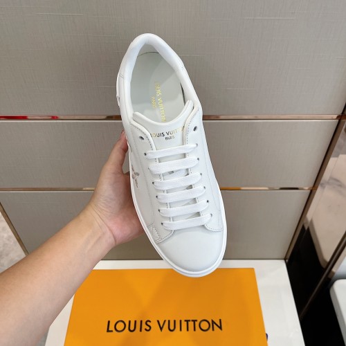 Louis Vuitton Women Shoes Sneakers Lace-Up Luxury Brand Fashion TIME OUT SNEAKER with Original Box 1AADMG