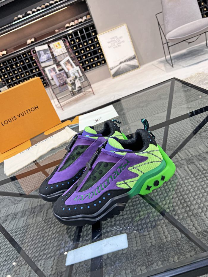 Louis Vuitton Men Shoes Fashion Sneakers Luxury Brand Mens LV RUNNER TATIC SNEAKER with Original Box 1A9UOJ