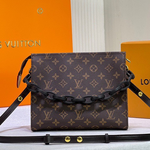 Louis Vuitton Mens Bags Clutch Luxury Brand Fashion Type POCHETTE VOYAGE MM with Original Box Monogram Coated canvas M47542