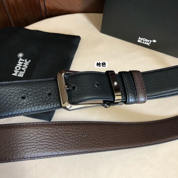 Montblanc Mens Leather Belts Luxury Brand Design Fashion Type with Original Box