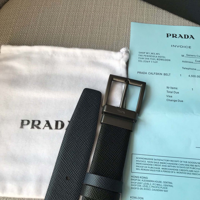 Prada Mens Belt Luxury Brand Fashion Men Belts with Original Box