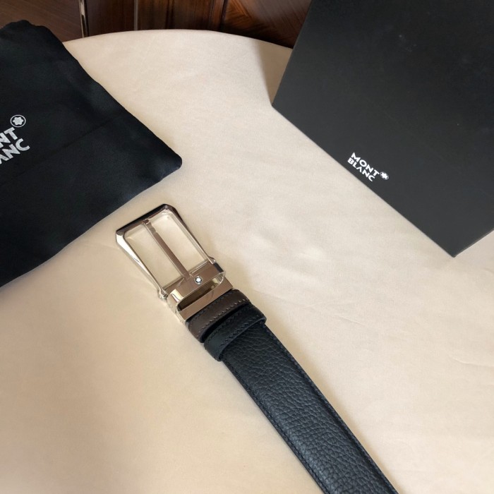 Montblanc Mens Leather Belts Luxury Brand Design Fashion Type with Original Box