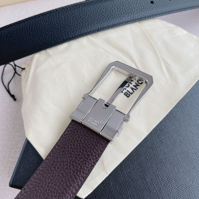 Montblanc Mens Leather Belts Luxury Brand Design Fashion Type with Original Box