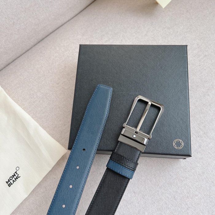 Montblanc Mens Leather Belts Luxury Brand Design Fashion Type with Original Box