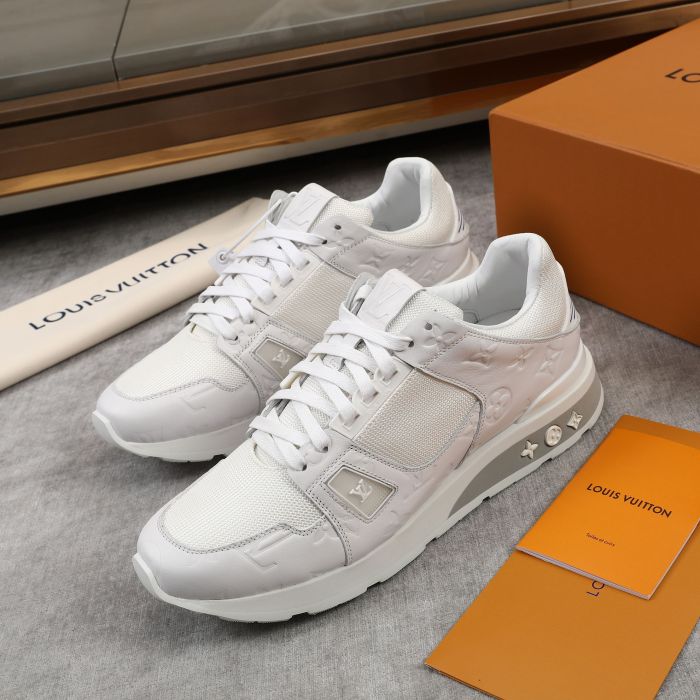 Louis Vuitton Men Shoes Sports RUN AWAY SNEAKER Running Design Luxury Brand with Original Box 1A9ZK8 Monogram-embossed grained calf leather and Epi calf leather