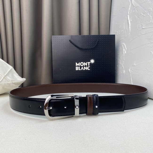 Montblanc Mens Leather Belts Luxury Brand Design Fashion Type with Original Box