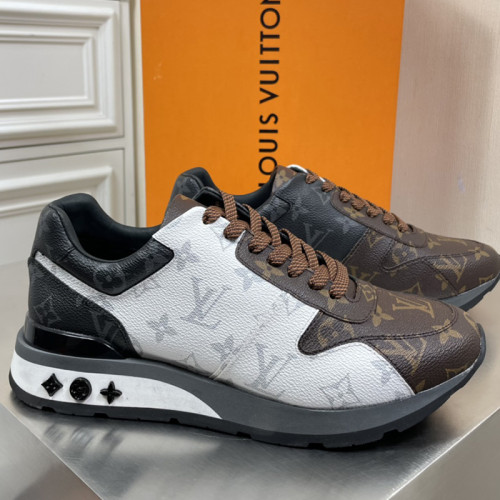 Louis Vuitton Men Shoes Sports RUN AWAY SNEAKER Running Design Luxury Brand with Original Box 1A9ZK8 Monogram-embossed grained calf leather and Epi calf leather