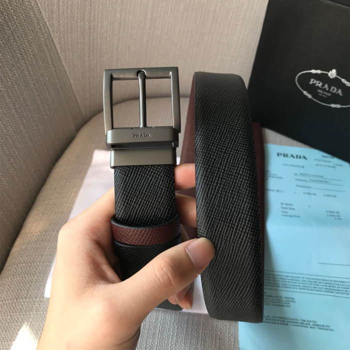 Prada Mens Belt Luxury Brand Fashion Men Belts with Original Box