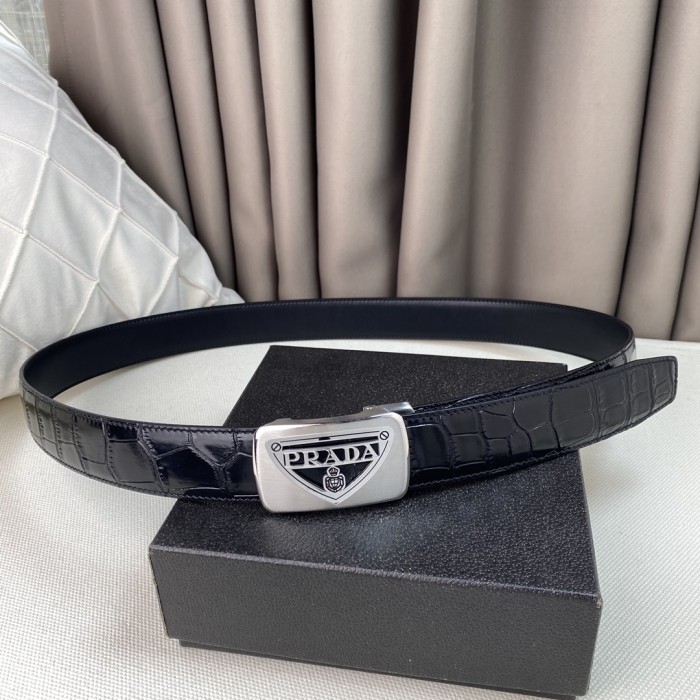 Prada Mens Belt Luxury Brand Fashion Men Belts with Original Box