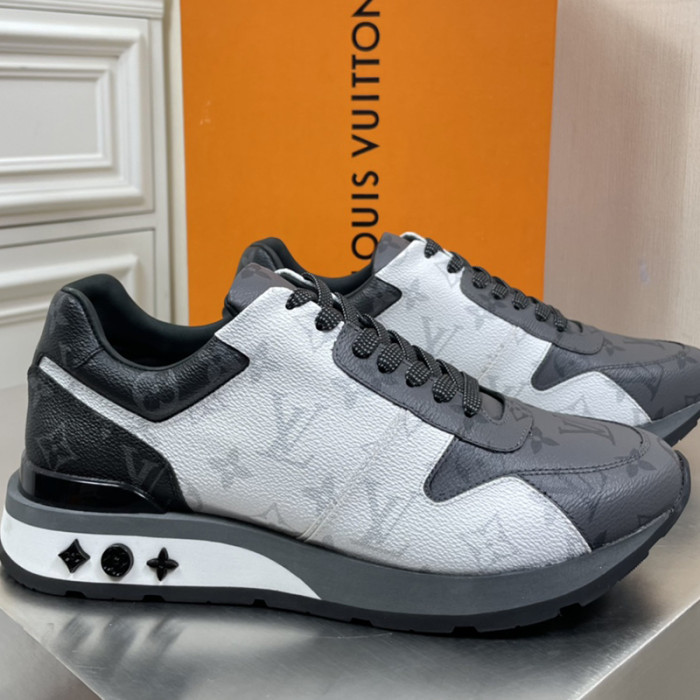 Louis Vuitton Men Shoes Sports RUN AWAY SNEAKER Running Design Luxury Brand with Original Box 1A9ZK8 Monogram-embossed grained calf leather and Epi calf leather