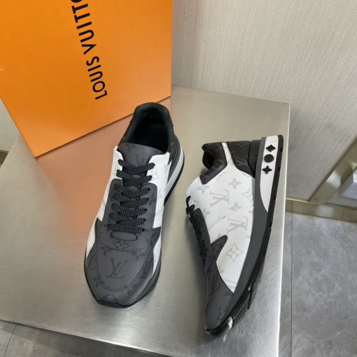 Louis Vuitton Men Shoes Sports RUN AWAY SNEAKER Running Design Luxury Brand with Original Box 1A9ZK8 Monogram-embossed grained calf leather and Epi calf leather