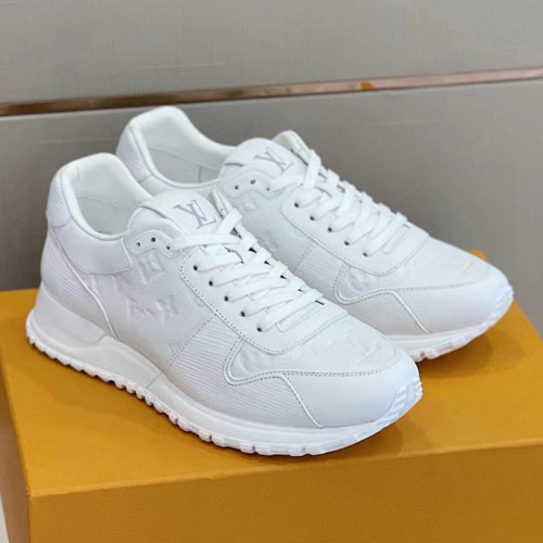 Louis Vuitton Men Shoes Sports RUN AWAY SNEAKER Running Design Luxury Brand with Original Box 1A9ZK8 White Monogram-embossed grained calf leather and Epi calf leather