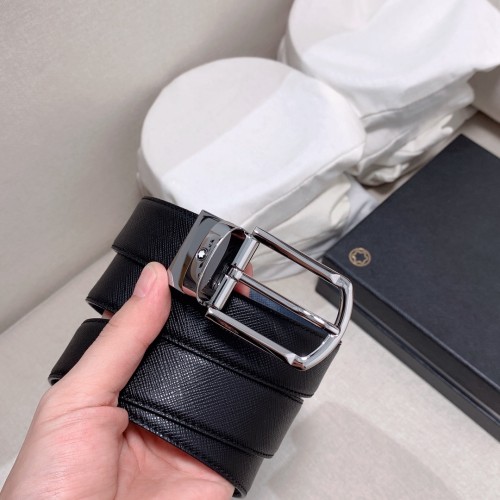 Montblanc Mens Leather Belts Luxury Brand Design Fashion Type with Original Box