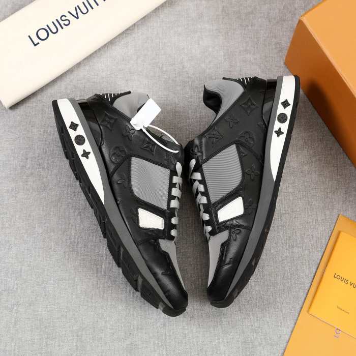 Louis Vuitton Men Shoes Sports RUN AWAY SNEAKER Running Design Luxury Brand with Original Box 1A9ZK8 Monogram-embossed grained calf leather and Epi calf leather