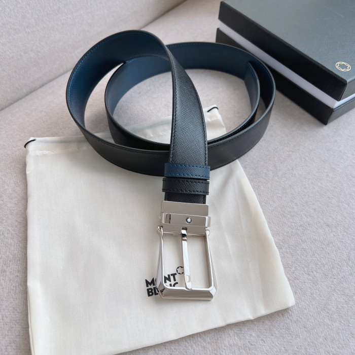 Montblanc Mens Leather Belts Luxury Brand Design Fashion Type with Original Box