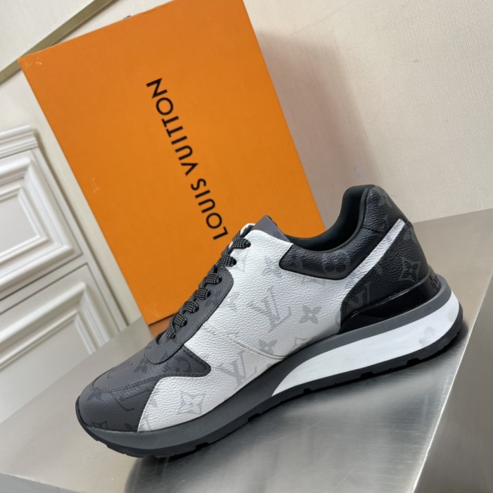 Louis Vuitton Men Shoes Sports RUN AWAY SNEAKER Running Design Luxury Brand with Original Box 1A9ZK8 Monogram-embossed grained calf leather and Epi calf leather