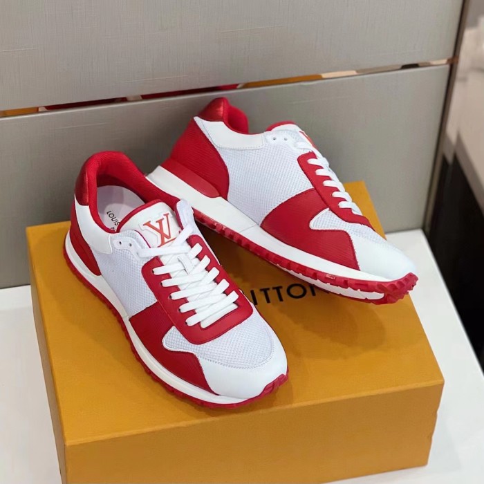 Louis Vuitton Men Shoes Sports RUN AWAY SNEAKER Running Design Luxury Brand with Original Box 1A9ZK8 Monogram-embossed grained calf leather and Epi calf leather