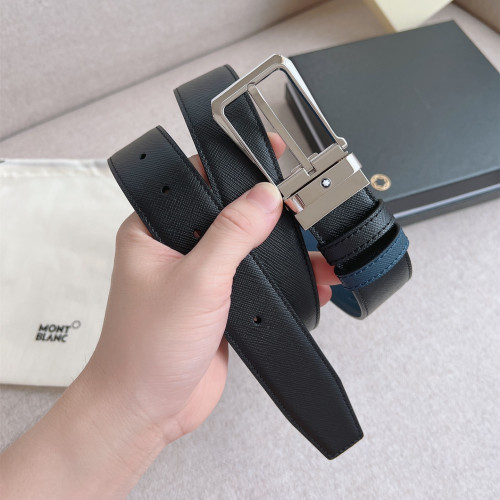 Montblanc Mens Leather Belts Luxury Brand Design Fashion Type with Original Box