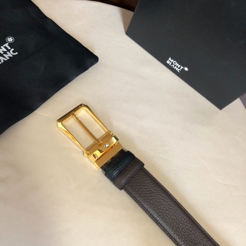 Montblanc Mens Leather Belts Luxury Brand Design Fashion Type with Original Box