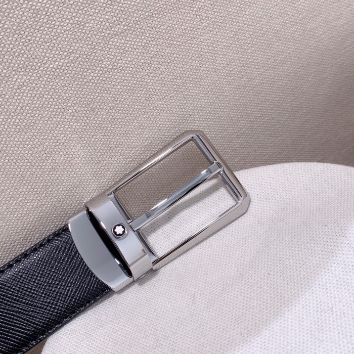 Montblanc Mens Leather Belts Luxury Brand Design Fashion Type with Original Box