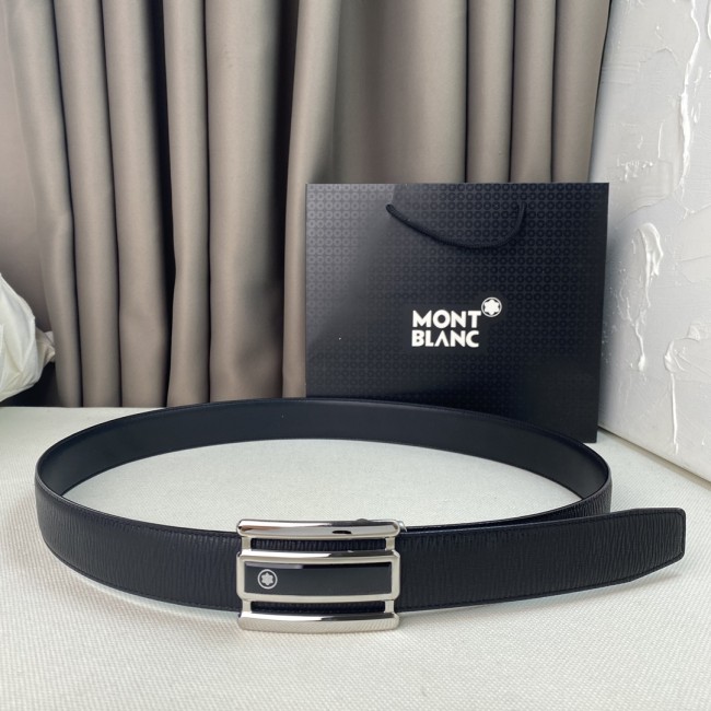 Montblanc Mens Leather Belts Luxury Brand Design Fashion Type with Original Box