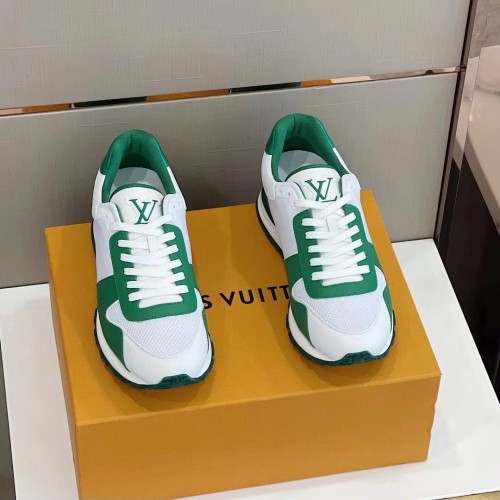 Louis Vuitton Men Shoes Sports RUN AWAY SNEAKER Running Design Luxury Brand with Original Box 1A9ZK8 Monogram-embossed grained calf leather and Epi calf leather