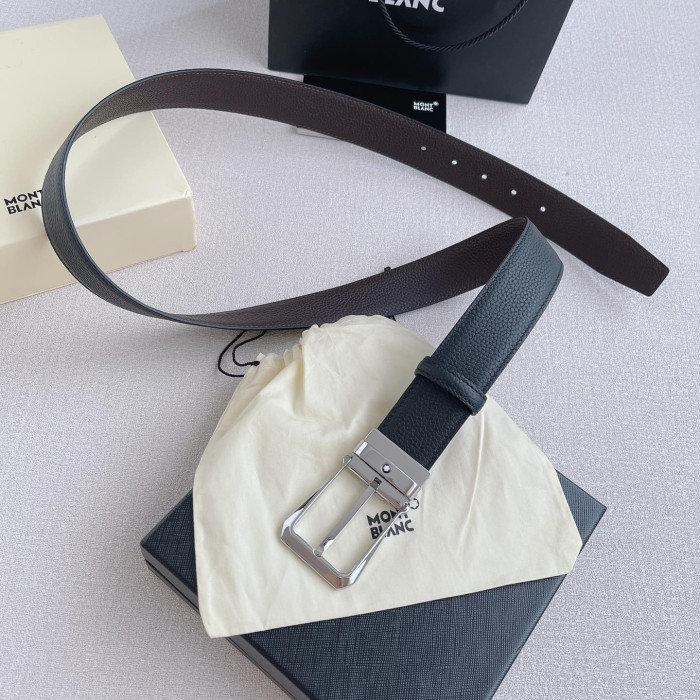 Montblanc Mens Leather Belts Luxury Brand Design Fashion Type with Original Box