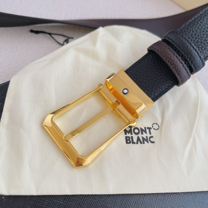 Montblanc Mens Leather Belts Luxury Brand Design Fashion Type with Original Box