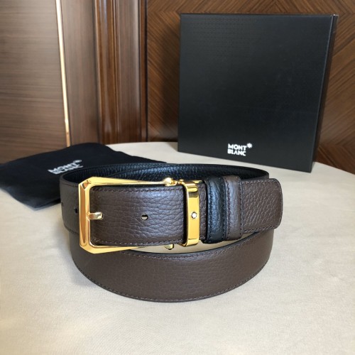 Montblanc Mens Leather Belts Luxury Brand Design Fashion Type with Original Box