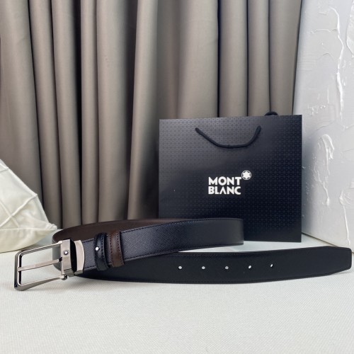 Montblanc Mens Leather Belts Luxury Brand Design Fashion Type with Original Box