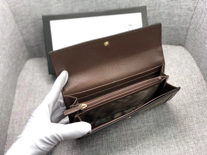 Gucci Womens Mens Bags Wallets Luxury Brand  Gucci GG Supreme Ophidia Continental Wallet with Original Box 523153 96IWG 8745