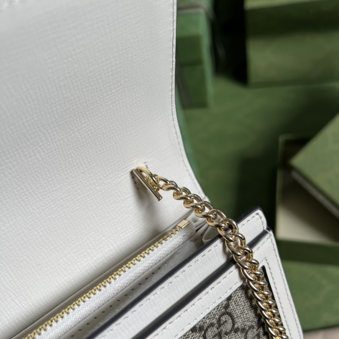 Gucci Womens Mens Bags Wallets Luxury Brand Gucci Jackie 1961 chain wallet with Original Box 652681 HUHHG 9794