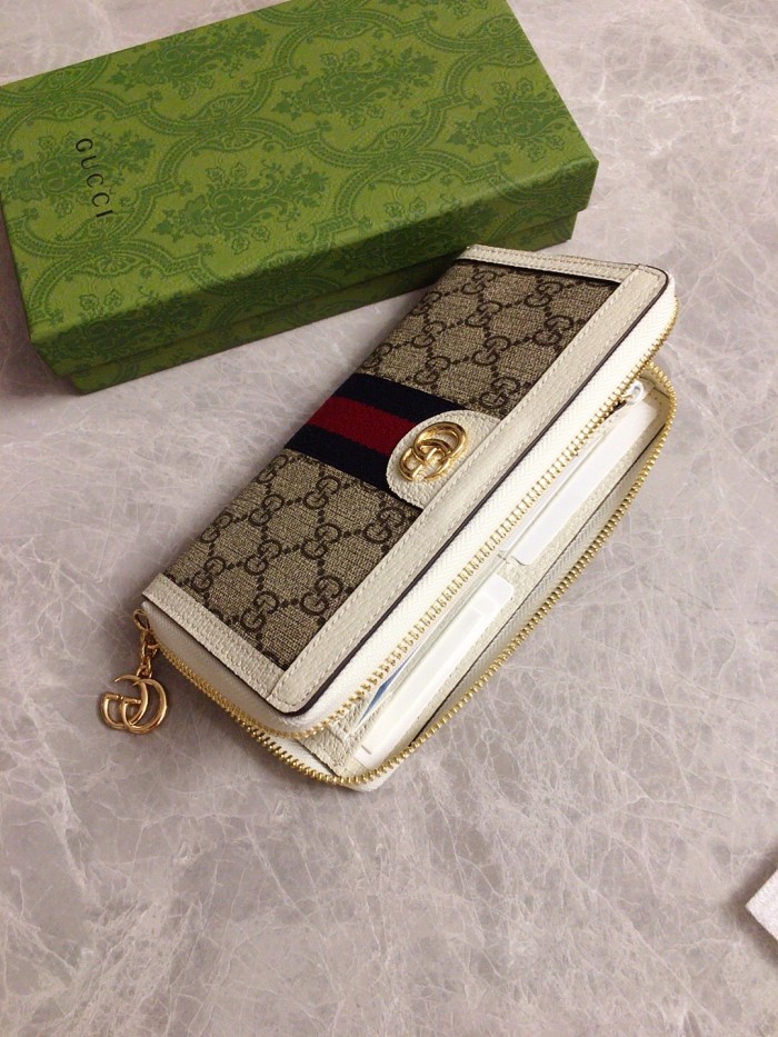 Gucci Womens Mens Bags Wallets Luxury Brand  Gucci GG Supreme Ophidia Continental Wallet with Original Box 523153 96IWG 9794