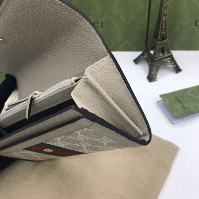 Gucci Womens Mens Bags Wallets Luxury Brand  Gucci GG Supreme Ophidia Continental Wallet with Original Box 523153 96IWG 9794