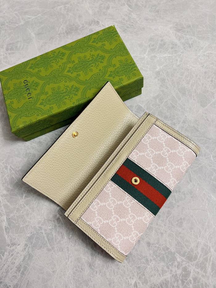 Gucci Womens Mens Bags Wallets Luxury Brand  Gucci GG Supreme Ophidia Continental Wallet with Original Box 523153 96IWG 9794