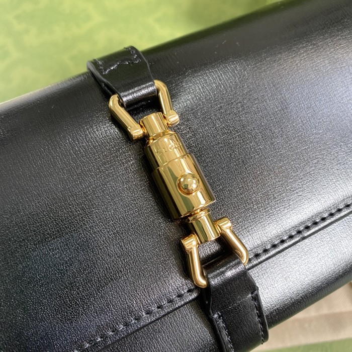 Gucci Womens Mens Bags Wallets Luxury Brand Gucci Jackie 1961 chain wallet with Original Box 652681 14J0G 1000