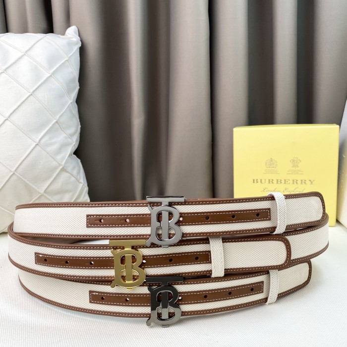 Burberry Womens Belt Luxury Brand Design Fashion Type with Original Box Monogram Motif Canvas and Leather Belt