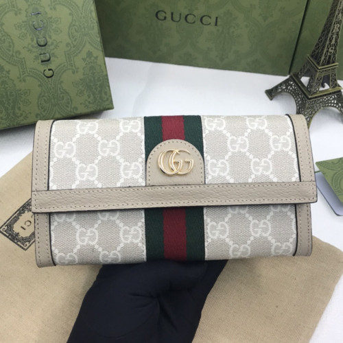 Gucci Womens Mens Bags Wallets Luxury Brand  Gucci GG Supreme Ophidia Continental Wallet with Original Box 523153 96IWG 9794