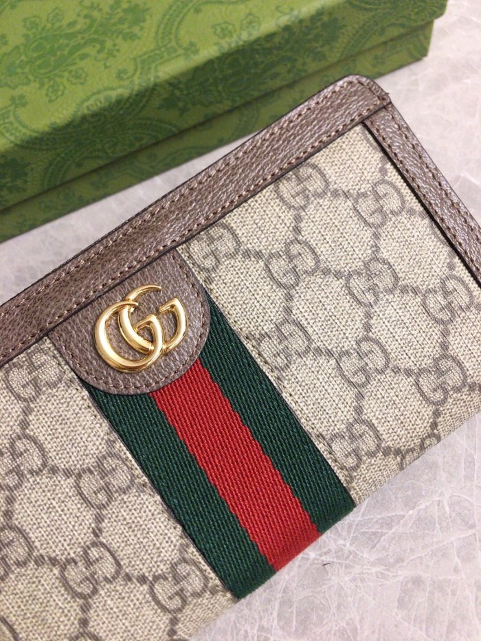 Gucci Womens Mens Bags Wallets Luxury Brand  Gucci GG Supreme Ophidia GG zip around wallet with Original Box 523154 96IWG 8745