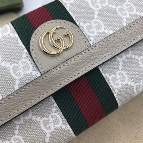 Gucci Womens Mens Bags Wallets Luxury Brand  Gucci GG Supreme Ophidia Continental Wallet with Original Box 523153 96IWG 9794