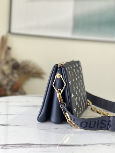 Louis Vuitton Womens Bags Messenger Shoulder Bags Luxury Brand Coussin PM Bag with Original Box M57790 Dark Blue