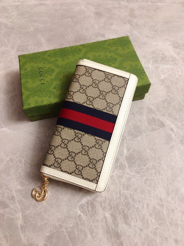 Gucci Womens Mens Bags Wallets Luxury Brand  Gucci GG Supreme Ophidia Continental Wallet with Original Box 523153 96IWG 9794