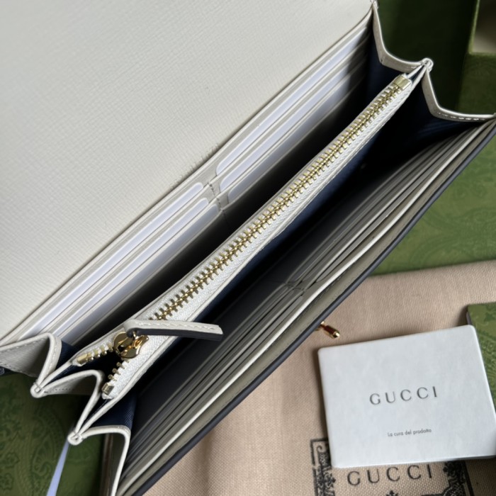 Gucci Womens Mens Bags Wallets Luxury Brand Gucci Jackie 1961 chain wallet with Original Box 652681 HUHHG 9794