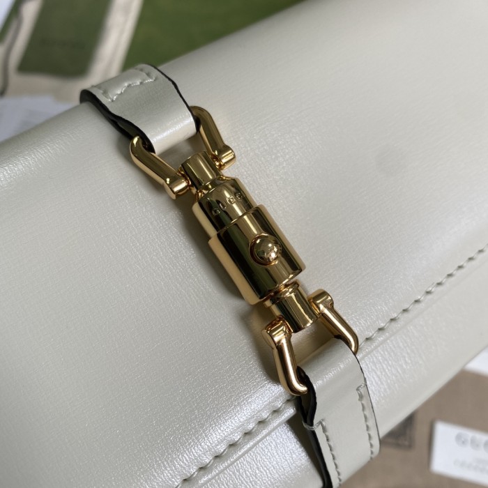 Gucci Womens Mens Bags Wallets Luxury Brand Gucci Jackie 1961 chain wallet with Original Box 652681 14J0G 1000