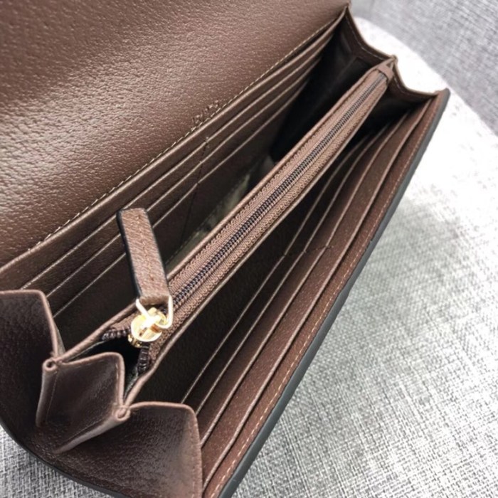 Gucci Womens Mens Bags Wallets Luxury Brand  Gucci GG Supreme Ophidia Continental Wallet with Original Box 523153 96IWG 8745