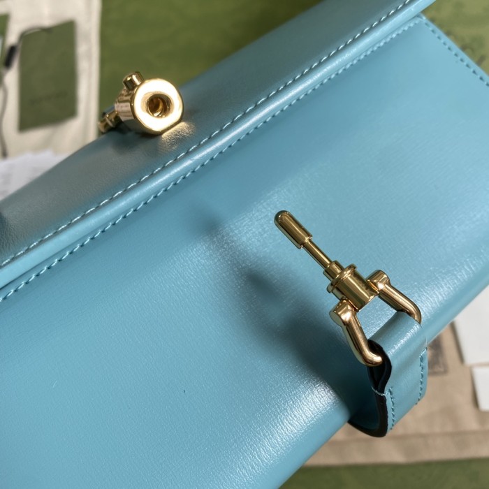 Gucci Womens Mens Bags Wallets Luxury Brand Gucci Jackie 1961 chain wallet with Original Box 652681 14J0G 1000