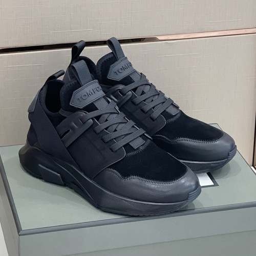 Tom Ford Mens Shoes Fashion Sneakers Luxury Brand Casual Shoes  SUEDE AND NEOPRENE JAGO SNEAKER with Original Box